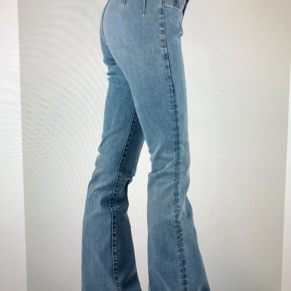 Stetson Womens 921 High Waist Darts Blue Cotton Blend Jeans - Picture 3 of 3